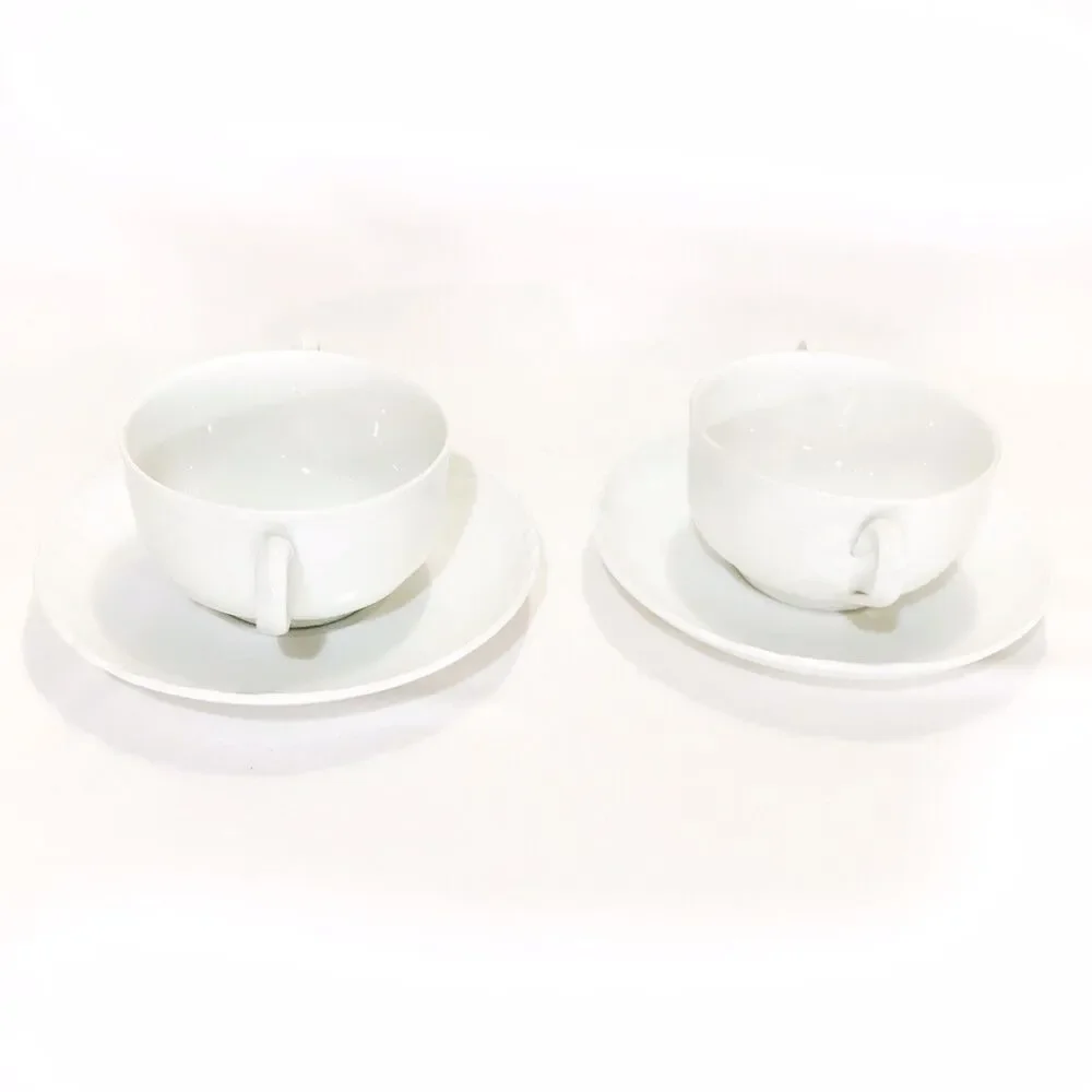Antique O & E G Oscar and Edgar Gutherz Royal Austria Cream Soup Cup and Saucer - Picture 2 of 6